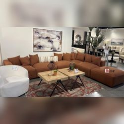 6 Pc Modular livingroom sectional sofa 