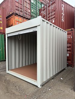 10FT SHIPPING CONTAINER – WIND & WATERTIGHT | HEAVY DUTY STORAGE SHED | CONNEX BOX (ROLL-UP DOOR)