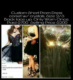 Custom Prom Dress size 2/3