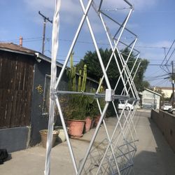 7.5 x 10 FT Portable Aluminum Tension Fabric Pop up Display Stand Backdrop Booth Frame Collapsible Trade Show Booth Frame Stand with Carrying Bag (Sta