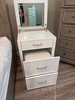 Vanity with chair