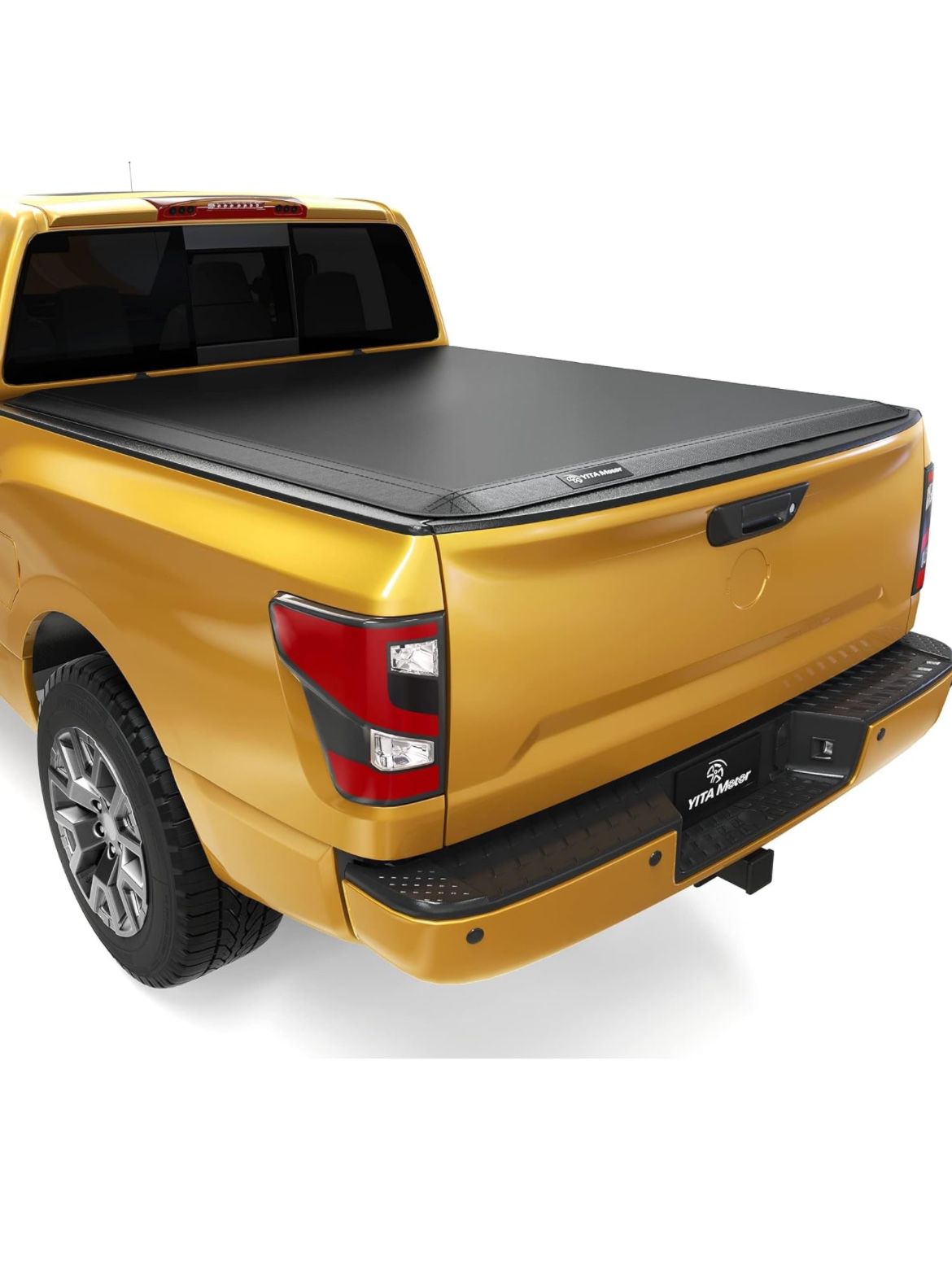 YITAMOTOR Soft Quad Fold Truck Bed Tonneau Cover For 2004-2015 Nissan Titan, Fleetside 5.5 ft Bed 