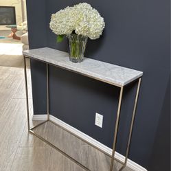 Marble Top Entryway Console Table 36”
