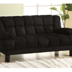Black Futon Sofa With Storage 