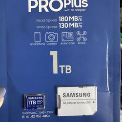 Samsung Pro Plus SD Card w/ Adapter 1 TB