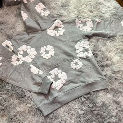 GREY DENIM HOODIE 