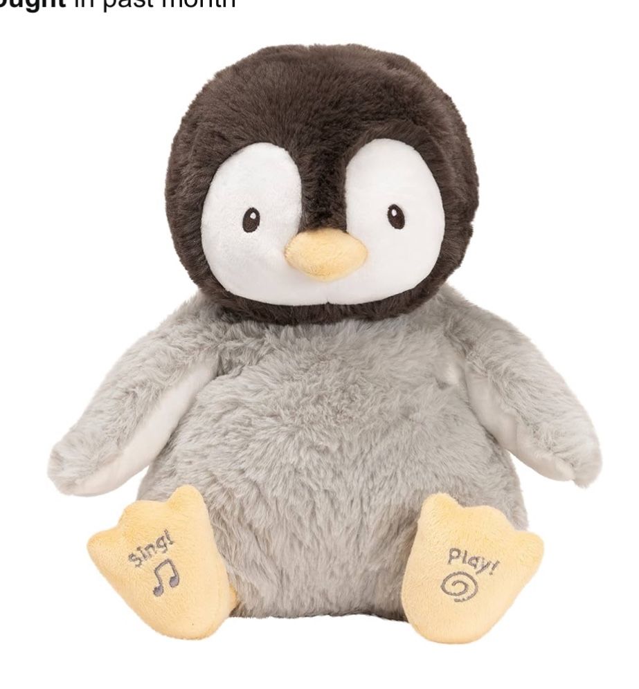 2 AVAILABLE: GUND Baby Animated Kissy The Penguin Plush, Singing Stuffed Anima