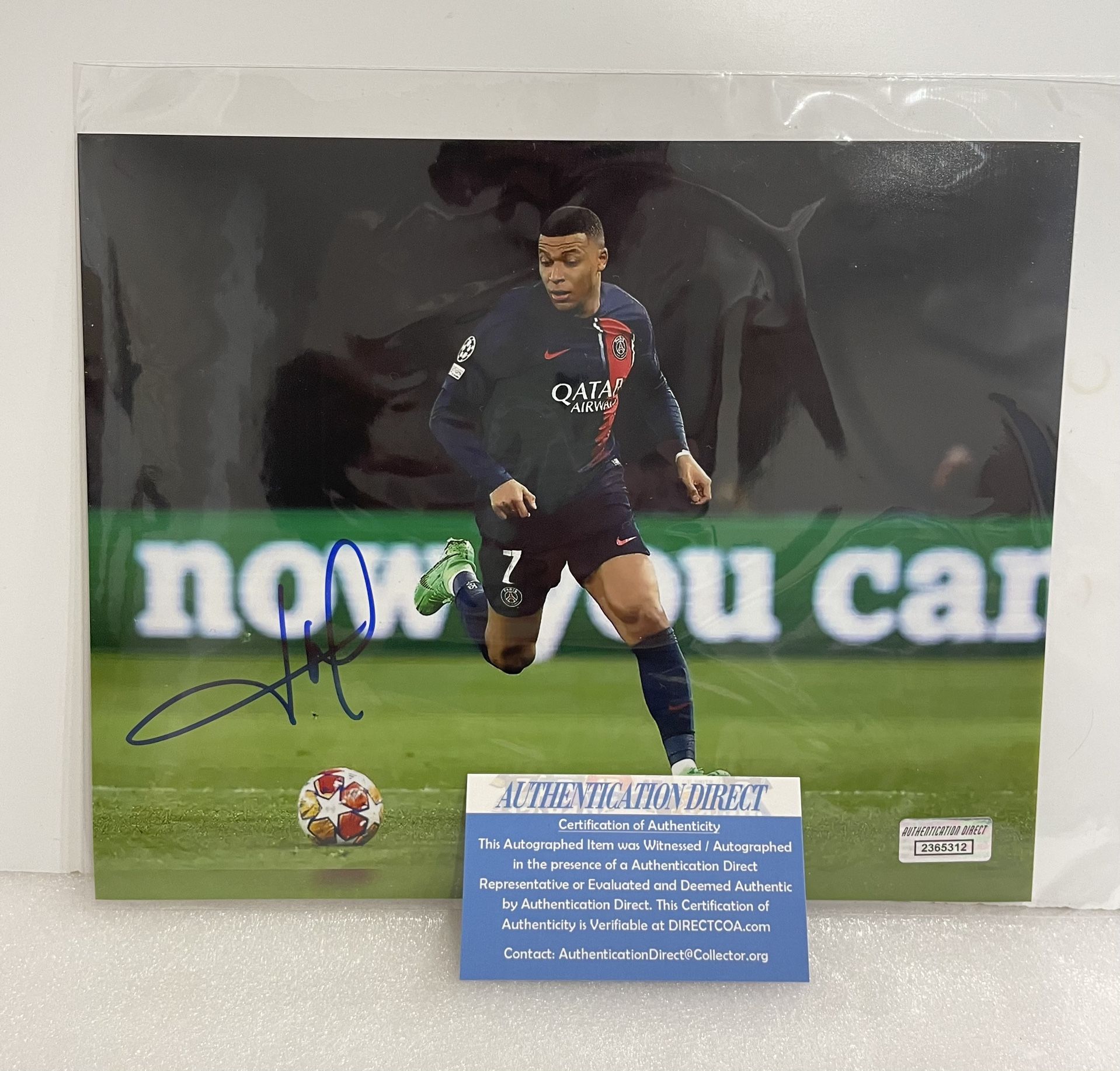 KYLIAN MBAPPE LA LIGA CLUB REAL MADRID AUTOGRAPHED 8"X10" PHOTO with COA 