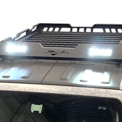 New, VANGUARD 18-19 Jeep Wrangler 4 door mild steel roof rack with lights 