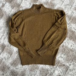 BCBG Sparkly Gold Sweater - XS