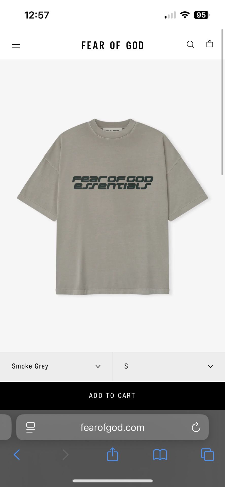 Essentials Smoke Grey Short Sleeve