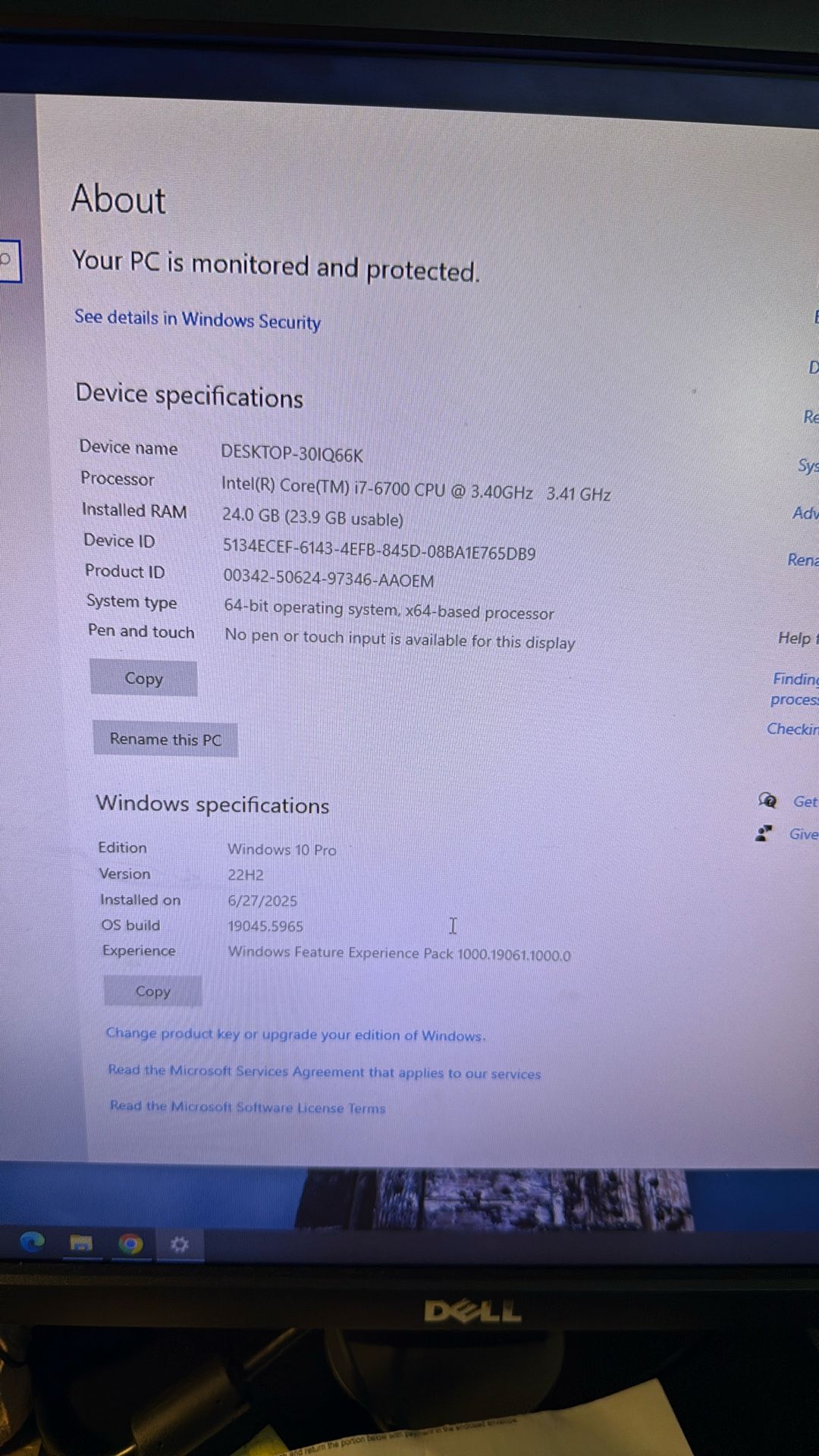 Dell Optiplex 7040 24gb RAM 250gb HD DVD-RW Windows 10 Pro