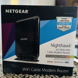 NETGEAR Nighthawk AC1900 (24x8) DOCSIS 3.0 WiFi Cable Modem Router Combo (C7000) for Xfinity from Comcast, Spectrum, Cox