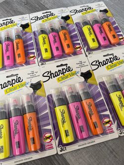 Sharpie Highlighter, Clear View Highlighter with See-Through Chisel Tip, Tank Highlighter, Assorted,