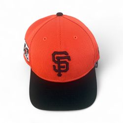New Era San Francisco Giants Snapback Hat Cap A-Frame Mesh Black/Orange