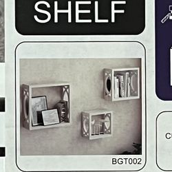 Brightmaison Floating Cube Wall Shelves - 3 Decorative Accent White Shadow Box Shelf - Home Decor for Living Room, Hallway and Bathroom -