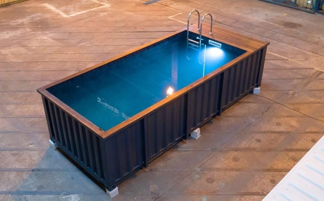 Ready-to-use pool — install, fill, enjoy! SHIPPING CONTAINER POOL FOR SALE