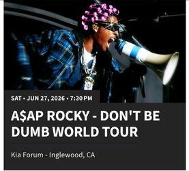 ASAP ROCKY : Don't Be Dumb Tour