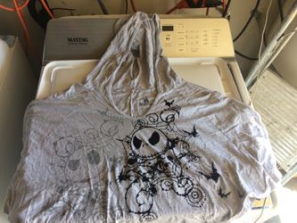 Nightmare before Christmas hoodie poncho shirt size L