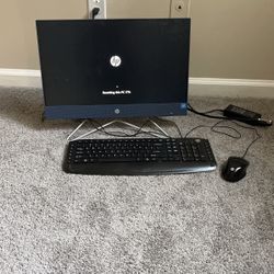 Hp Pc W/ Key Board And Mouse.