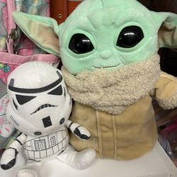 Baby Yoda And Storm Trooper, Plush Toys