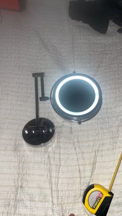 Wall mounted light up make up mirror 7 inches