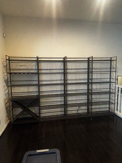 4 metal Bookshelves