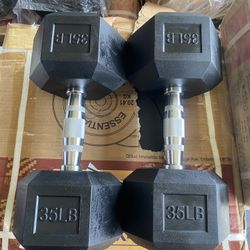 Dumbbells Weights 35 Lbs Pair 