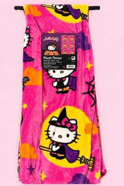 Hello Kitty Halloween Plush Throw Blanket