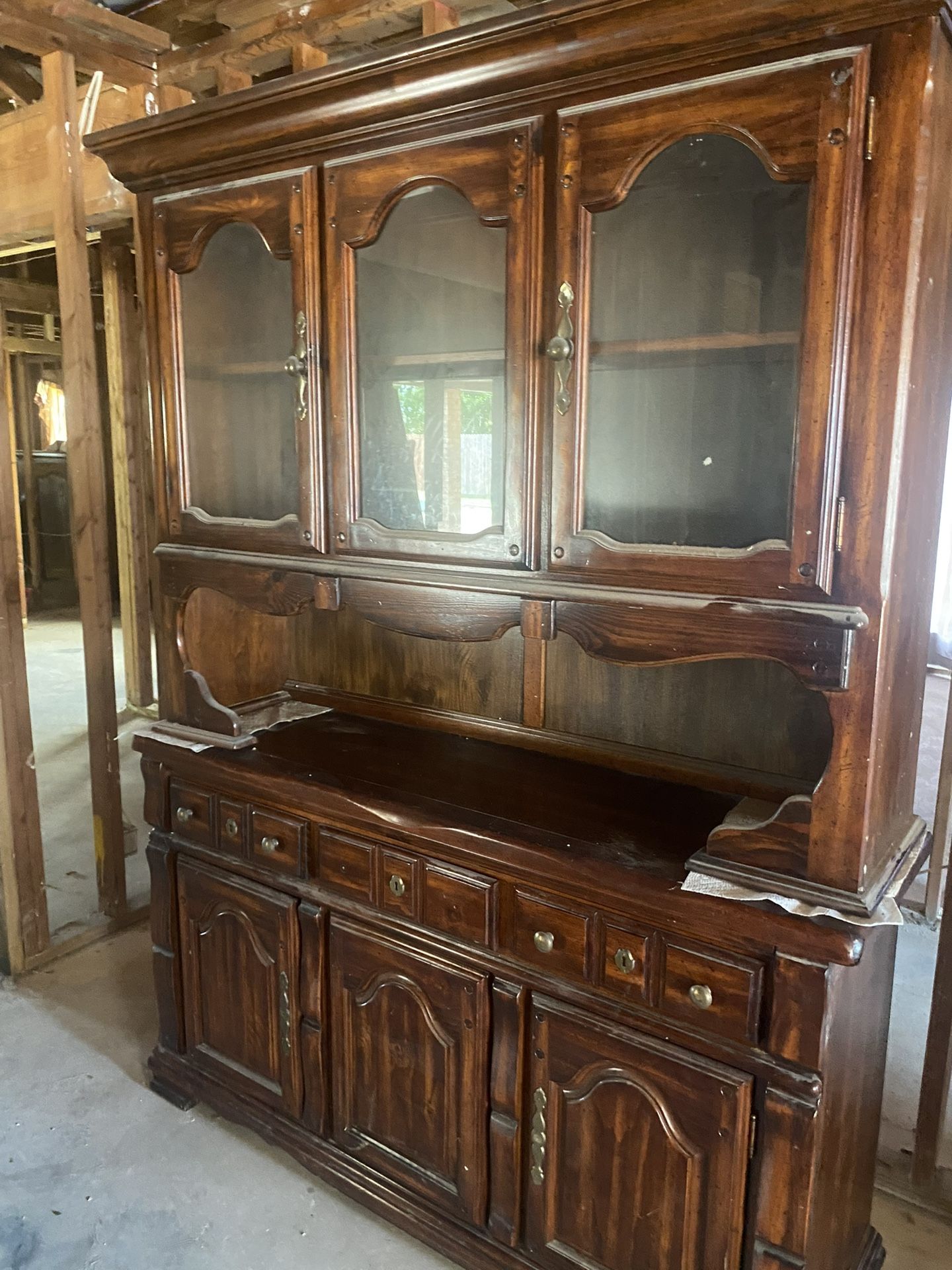 Solid Wood Hutch / Buffet Cabinet