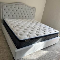 DELUXE BRAND NEW QUEEN PILLOW TOP MATTRESS AND BOXSPRING SAME DAY DELIVERY 