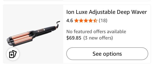 Ion luxe ceramic adjustable deep waver