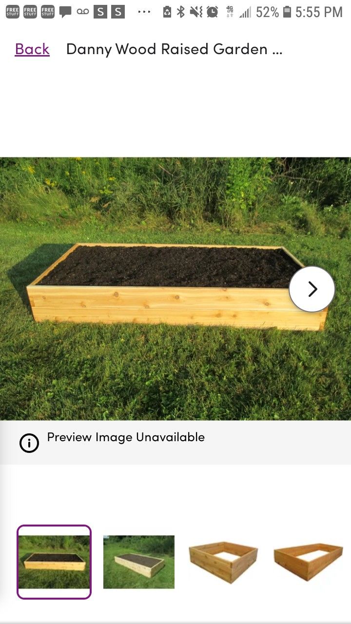 Brand New In Box Raised Cedar Bed For Garden