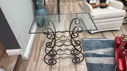 Wine glass table
