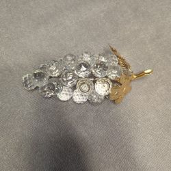 Swarovski Grapes-23 Gold Leaves/Rhodium Stem - No Box