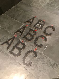 Chalkboard alphabet letters