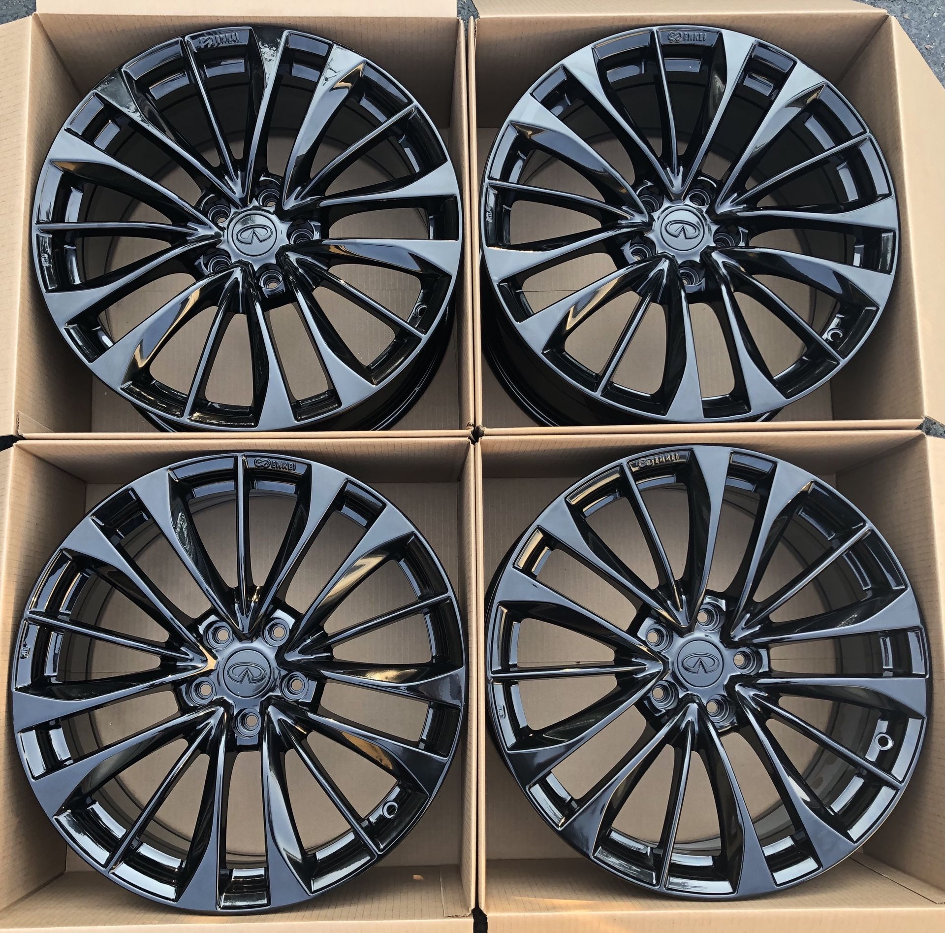 19” Infiniti Q50 Q60 Black Original Factory rims wheels Oem