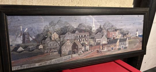 Art Print -Colonial Village. New England. 