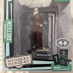 McFarlane Movie Maniacs Beetlejuice Green Shirt Purple Platinum Edition Chase MINT