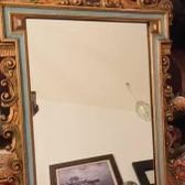 47 x 28  MAYBE 17 Th Or 18 TH CENTURY OLD CHERUB MIRROR 