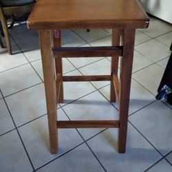ONE WOOD STOOL 29 INCHES
