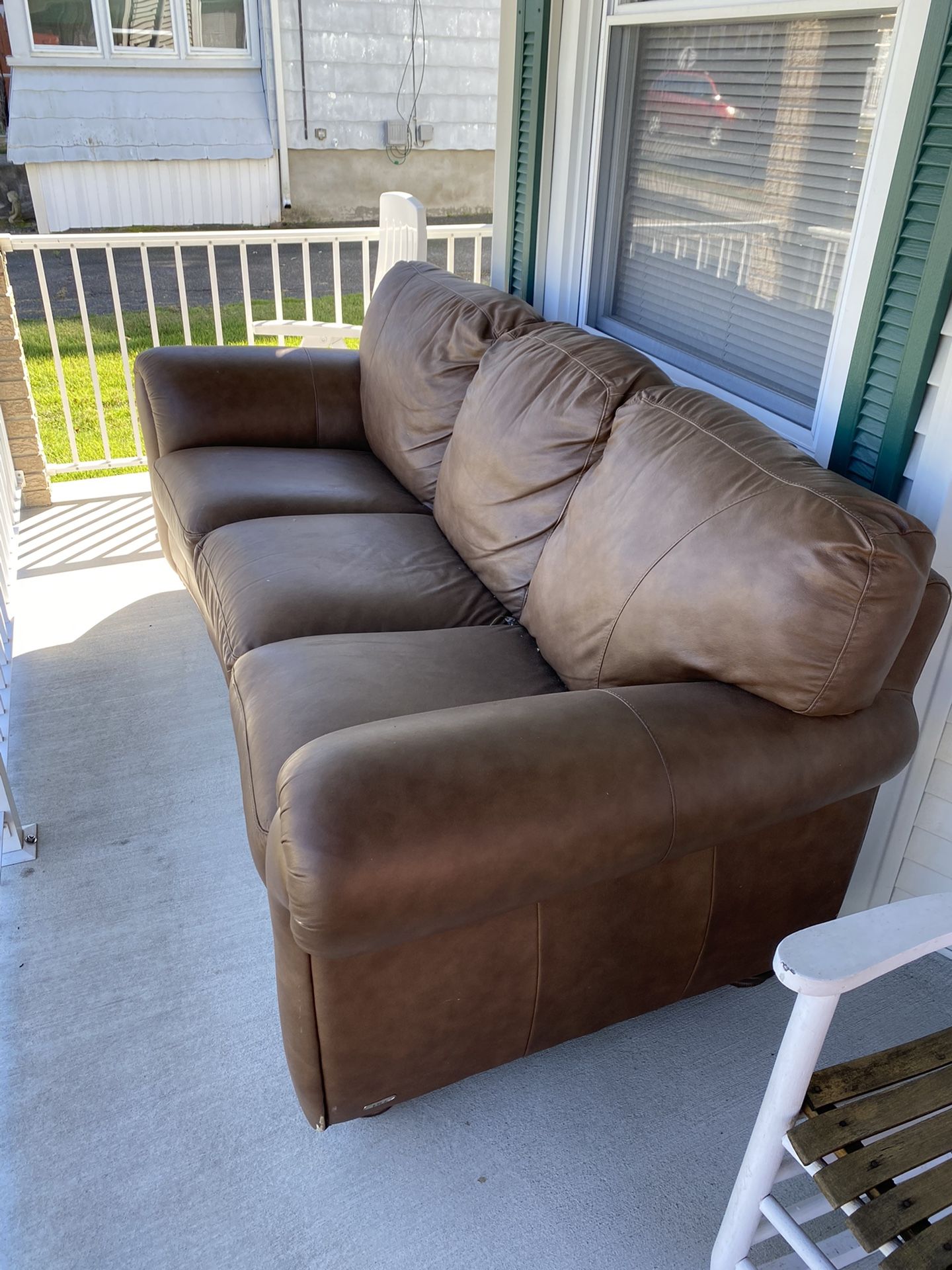 Brown Leather Couch