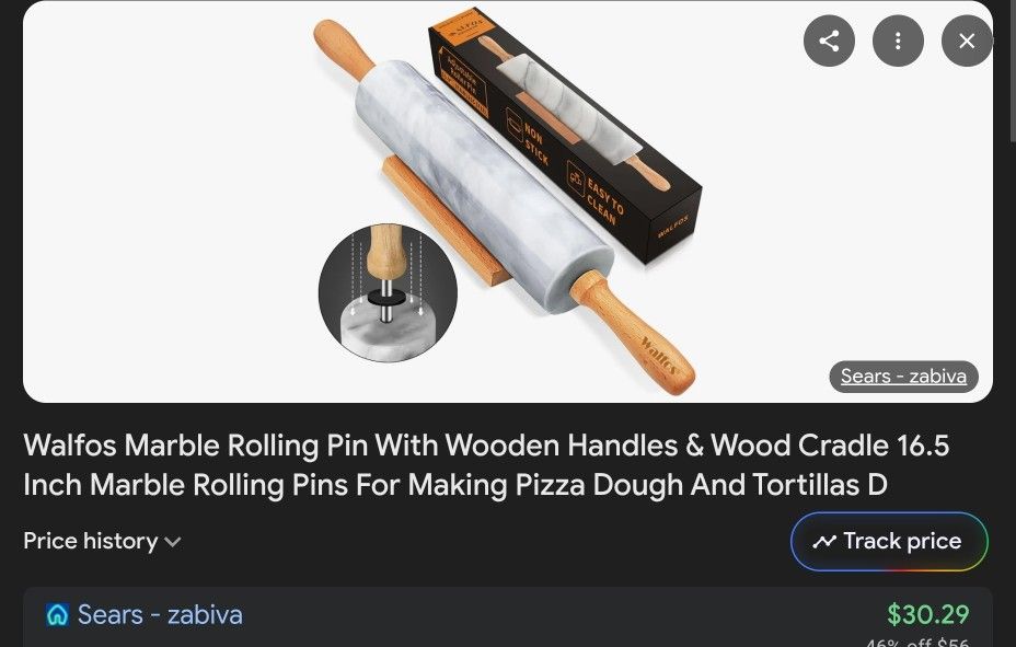 Marble rolling pin