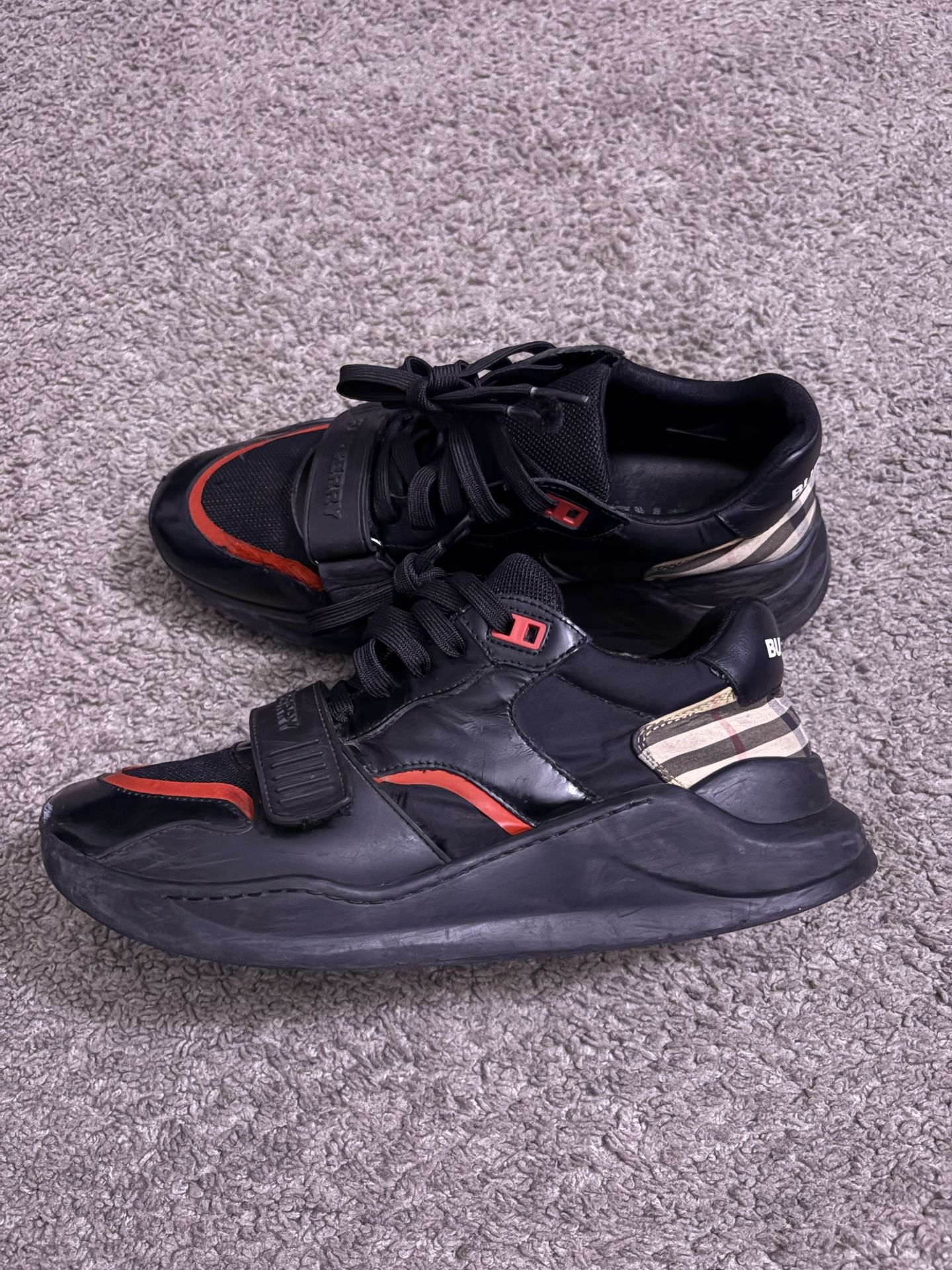 Burberry Check Sneaker - Size 9.5