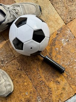 Miniature size soccer ball with pump brand new