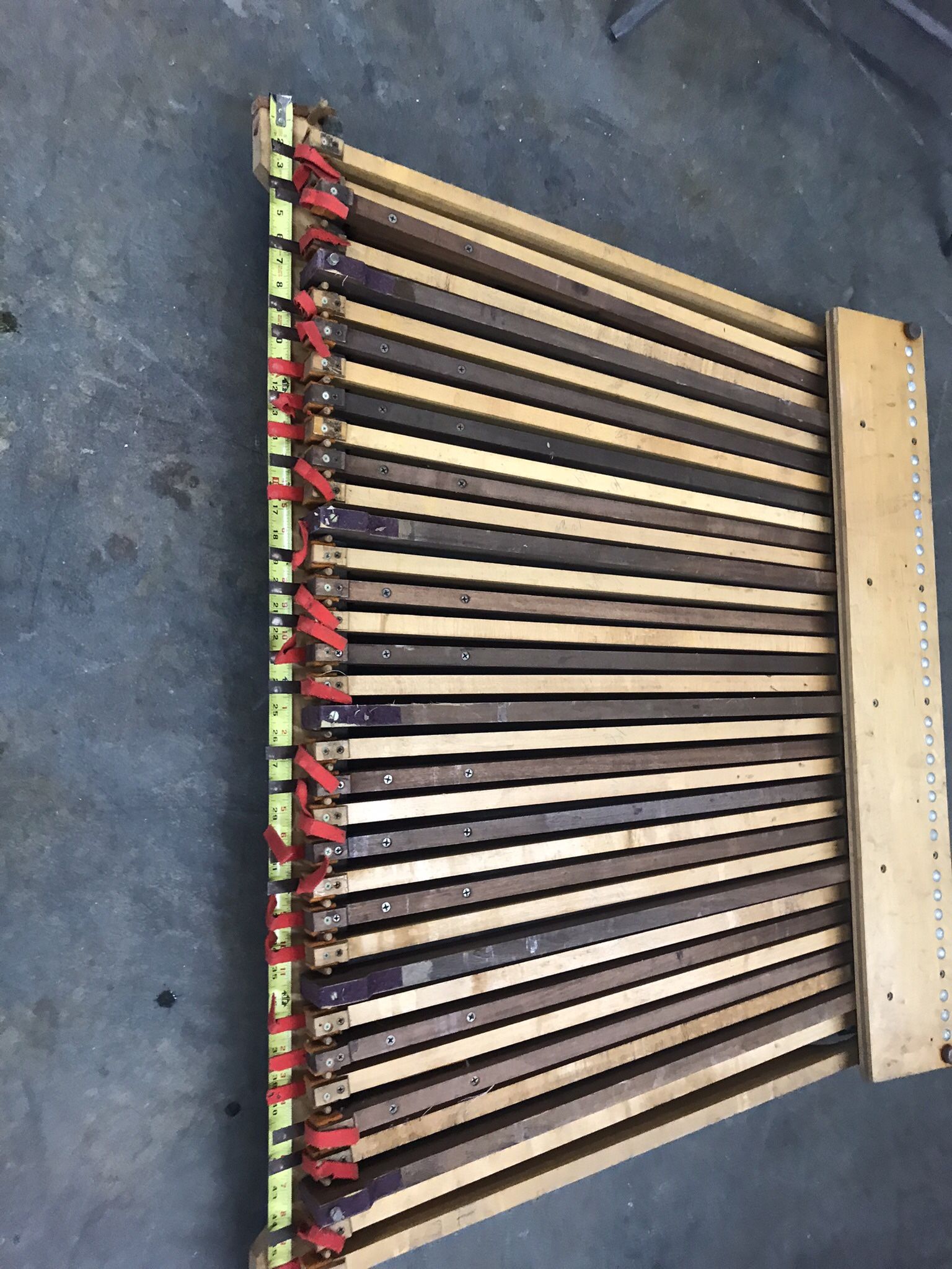 All Wood Organ Foot Keyboard. Would Make Incredible Wall Art Piece