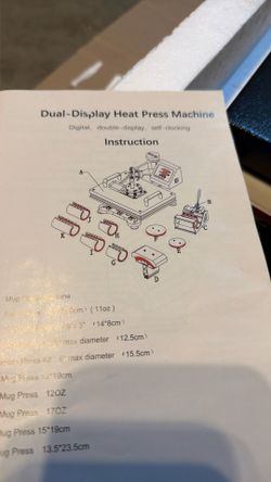 Dual-Display Heat Press Machine