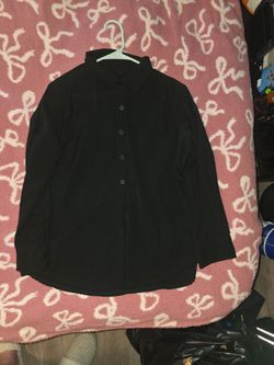 Women's Black Long Sleeve Button Up Size XL