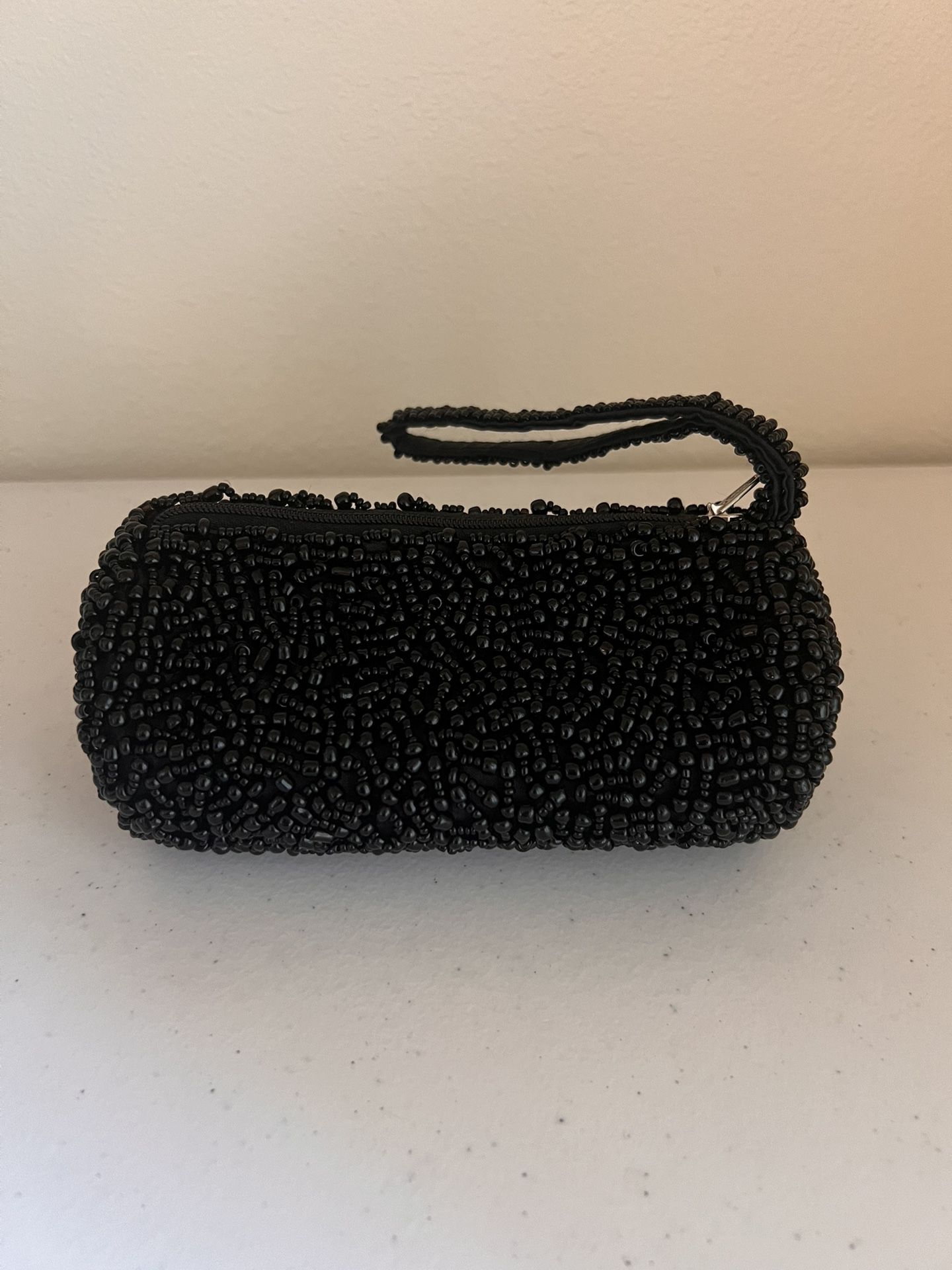 YKK Pewter Beaded Wristlet Pouch - 6" x 3" Woman’ bag