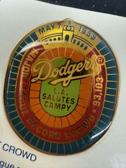 Major League Baseball 1959 4 F PIN #6 LARGEST CROWD 